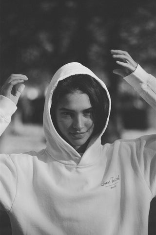 Square Logo Hoodie - Cream