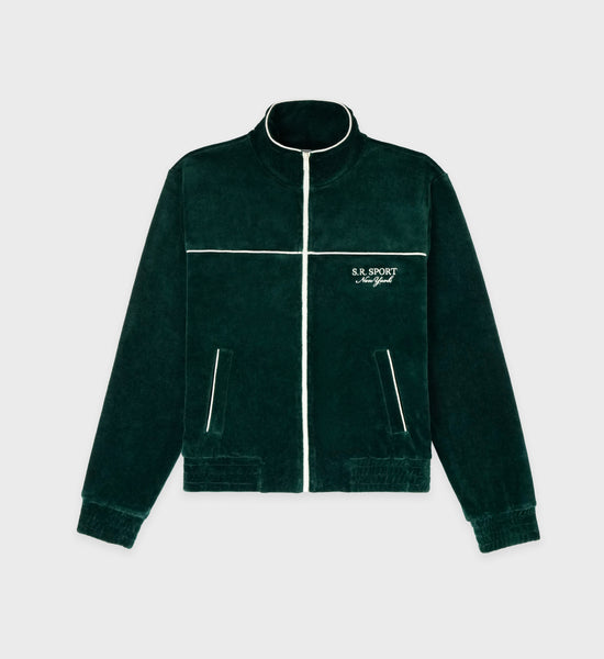 SR Sport Velour Track Jacket - Forest