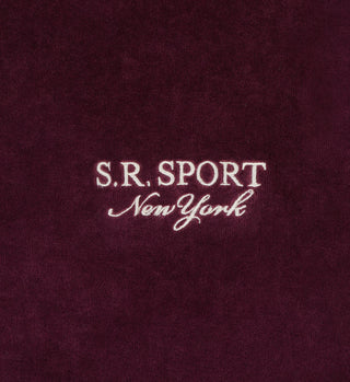 SR Sport Velour Crewneck - Merlot