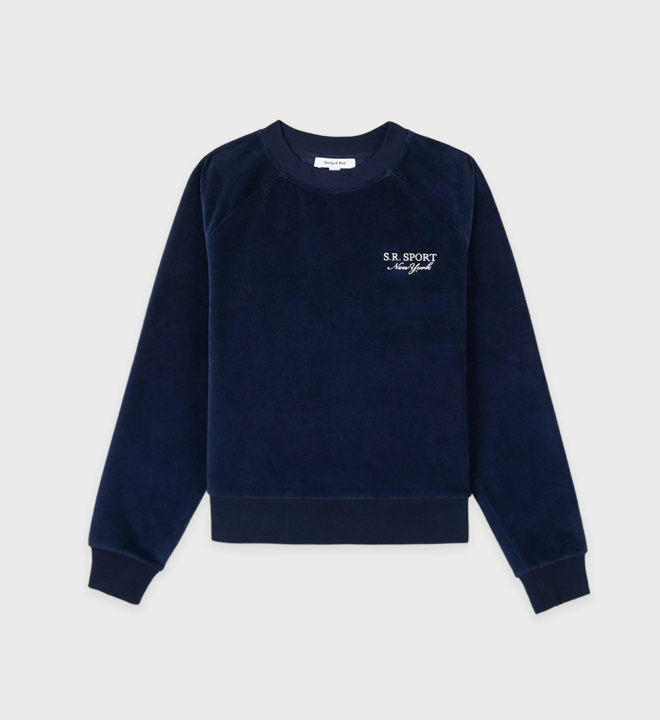 SR Sport Velour Crewneck - Navy – Sporty & Rich