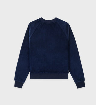 SR Sport Velour Crewneck - Navy