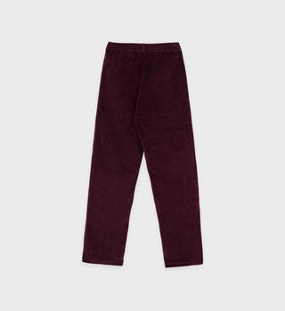 SR Sport Velour Track Pant - Merlot