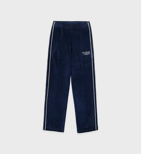 SR Sport Velour Track Pant - Navy