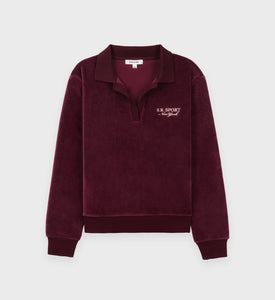 Polo en Velours SR Sport - Merlot