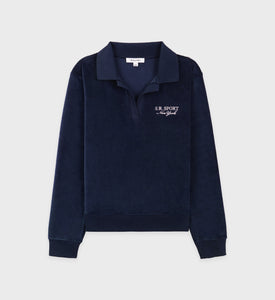 SR Sport Velour Polo - Navy