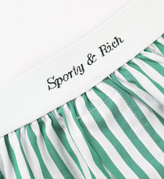 Classic Logo Boxer Shorts - Green Striped