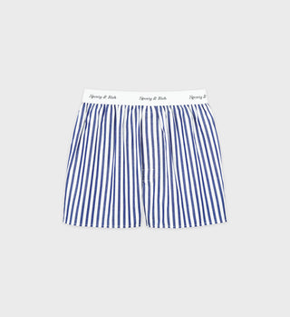 Classic Logo Boxer Shorts - Dark Blue Striped