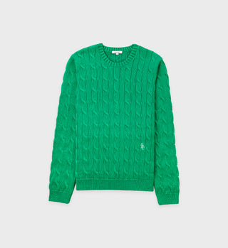 SRC Cableknit Crewneck - Kelly Green
