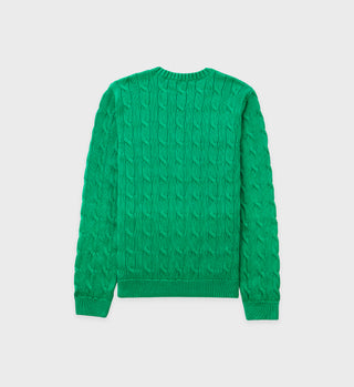 SRC Cableknit Crewneck - Kelly Green