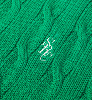 SRC Cableknit Crewneck - Kelly Green