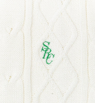SRC Cableknit Vest - Cream/Kelly