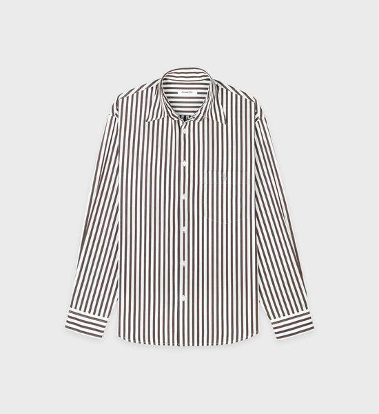 SRC Oversized Shirt - Chocolate Striped