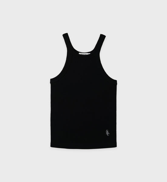 SRC Ribbed Tank Top - Black