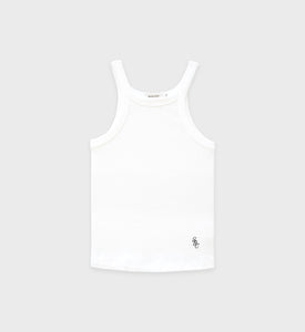 SRC Ribbed Tank Top - White