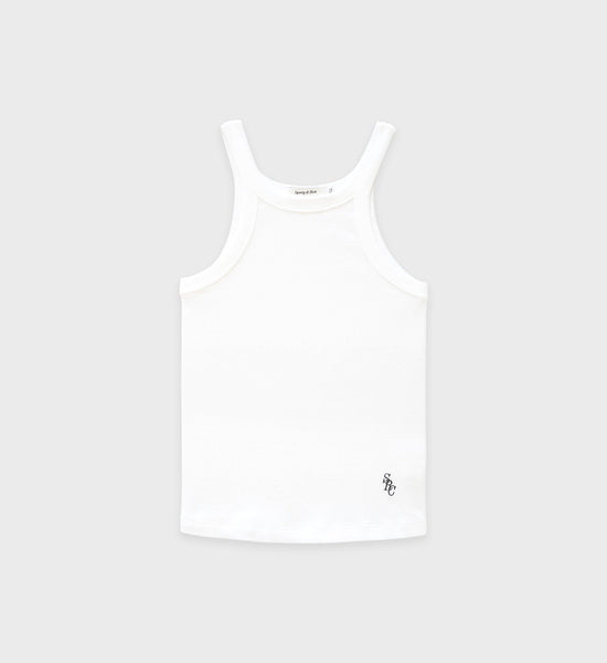 SRC Ribbed Tank Top - White