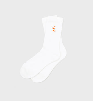 SRC Socks - White/Orange.