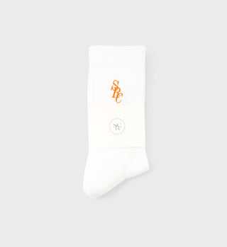 SRC Socks - White/Orange.