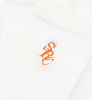 SRC Socks - White/Orange.