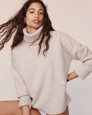 SRC Turtleneck - Heather Beige