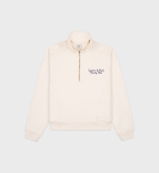 SR Country Club Quarter Zip - Cream/Navy