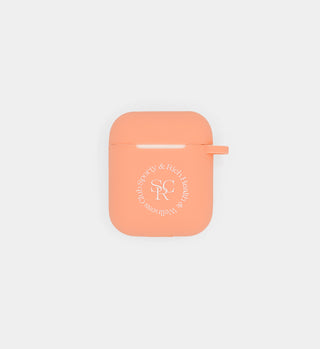 AirPod Case- Peach SRHWC Logo