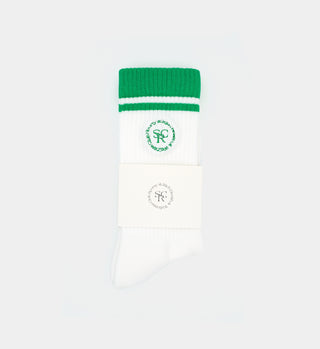 Embroidered Sock - Green