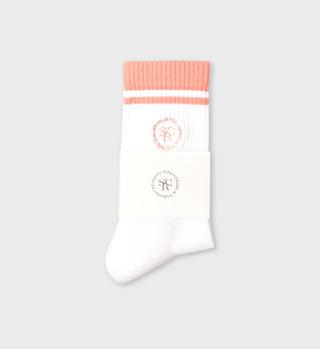 SRHWC Socks - White/Grapefruit