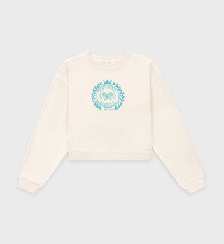 SR Open Cropped Crewneck - Cream