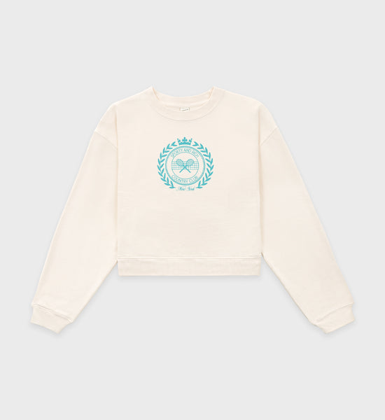 SR Open Cropped Crewneck - Cream