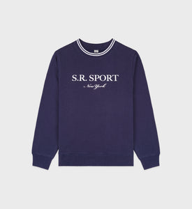 SR Sport Crewneck - Navy/White