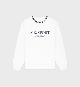 SR Sport Crewneck - White/Navy