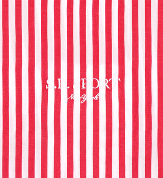 SR Sport Poplin Short - White/Ruby