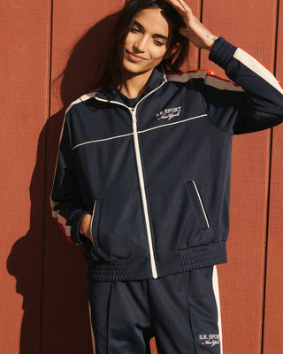 SR Sport Track Jacket - Navy/White