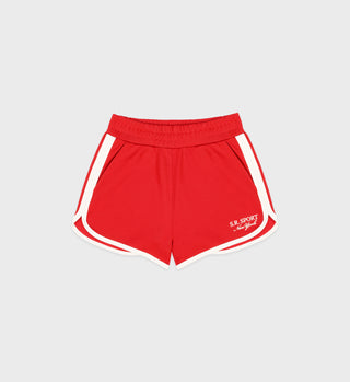 SR Sport Track Short - Ruby/White