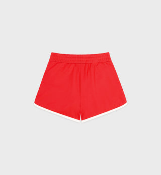 SR Sport Track Short - Ruby/White