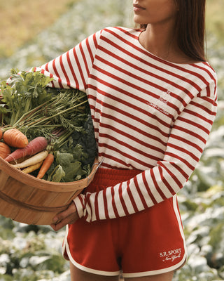 SR Sport Track Short - Ruby/White