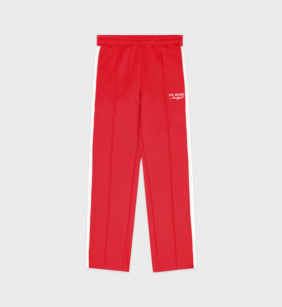 SR Sport Track Pants - Ruby/White