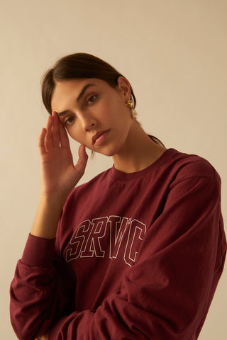 SRWC Varsity Longsleeve - Burgundy