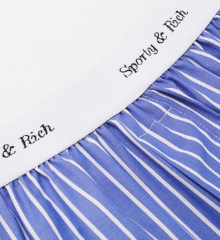 Classic Logo Striped Boxer - Navy