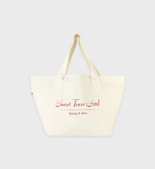 Sunset Sporty Tote - Cream