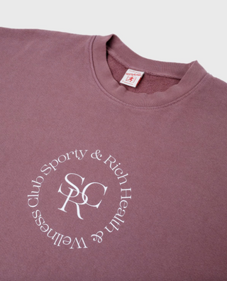 Wellness Logo Crewneck- Mauve