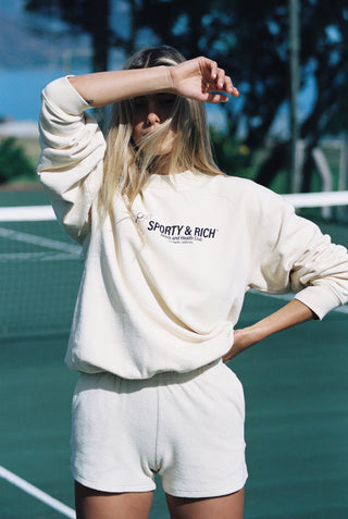 Tennis Club Crewneck - Lemon