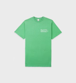 Tennis Script T Shirt - Kelly Green