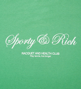 Tennis Script T Shirt - Kelly Green