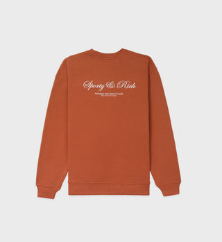 Tennis Script Crewneck - Clay