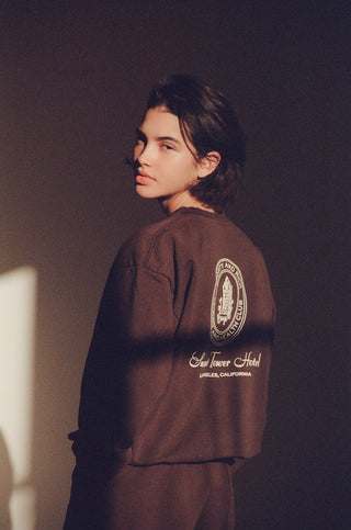 Tower Health Club Crewneck - Chocolate