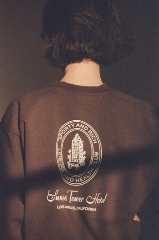 Tower Health Club Crewneck - Chocolate