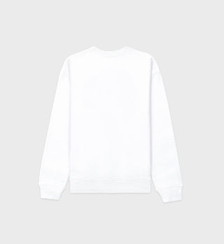 Track Club Crewneck - White/Red