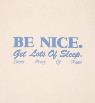 Be Nice Kids T-Shirt - Cream/Periwinkle