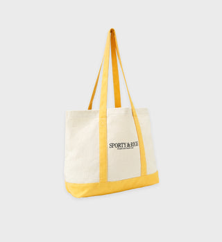 Two Toned Tote Bag - Natural/Yellow